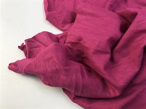 Tynd bomuldsjersey - fuchsia med slubstruktur